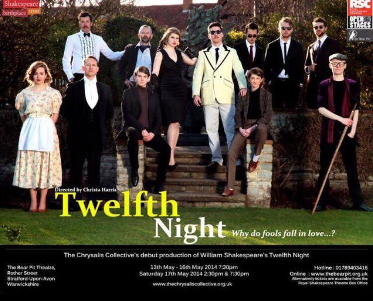 Throwback to directing #TwelfthNight as part of <a href="/thechrysaliscol/">Chrysalis Collective</a> -thanks Bill for the laughs X #shakespeare400