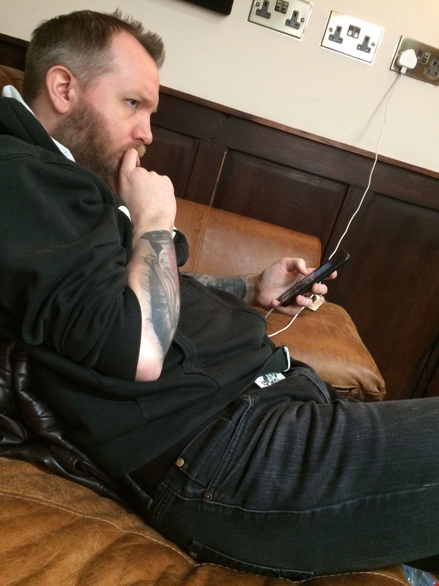 Mark keeping a watchful eye on studio progress.... <a href="/MDAband/">MoreDangerousAnimal</a> fun times