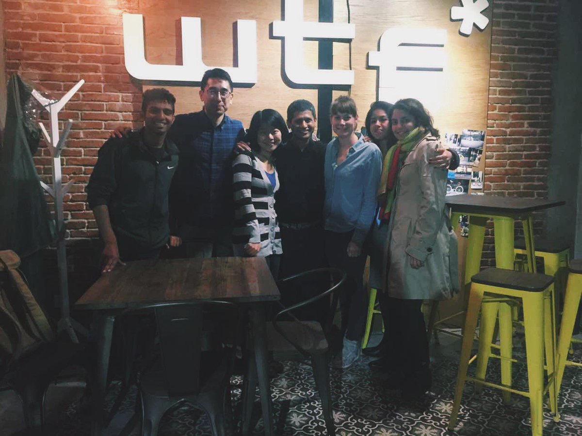 Some of the #treatwithoutmeat core team laying down some groundwork over vegetarian food at Happy Buddha!