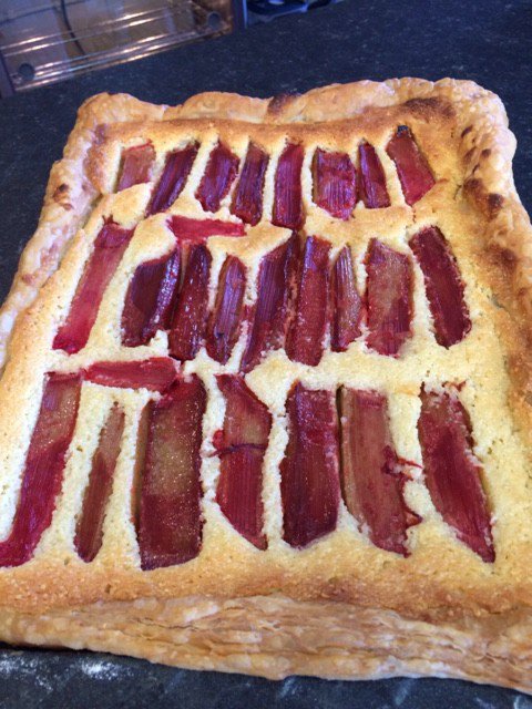 duckwimbleball's tweet photo. Rhubarb Bakewell ready for today's #st George's Day #lunch @duckwimbleball .Gorgeous day @Wimbleball https://t.co/fcaPmO3QAT