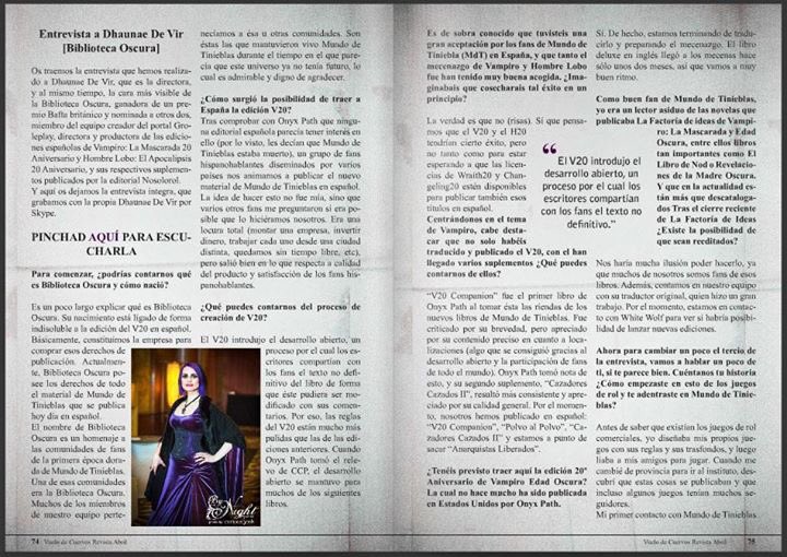 Dhaunae's tweet photo. Interview on @VCuervos about @wwpublishing's Vampire: The Masquerade, @GrandMasquerade,  @JudasGoatSeries and more. https://t.co/GPiLOgSWfy