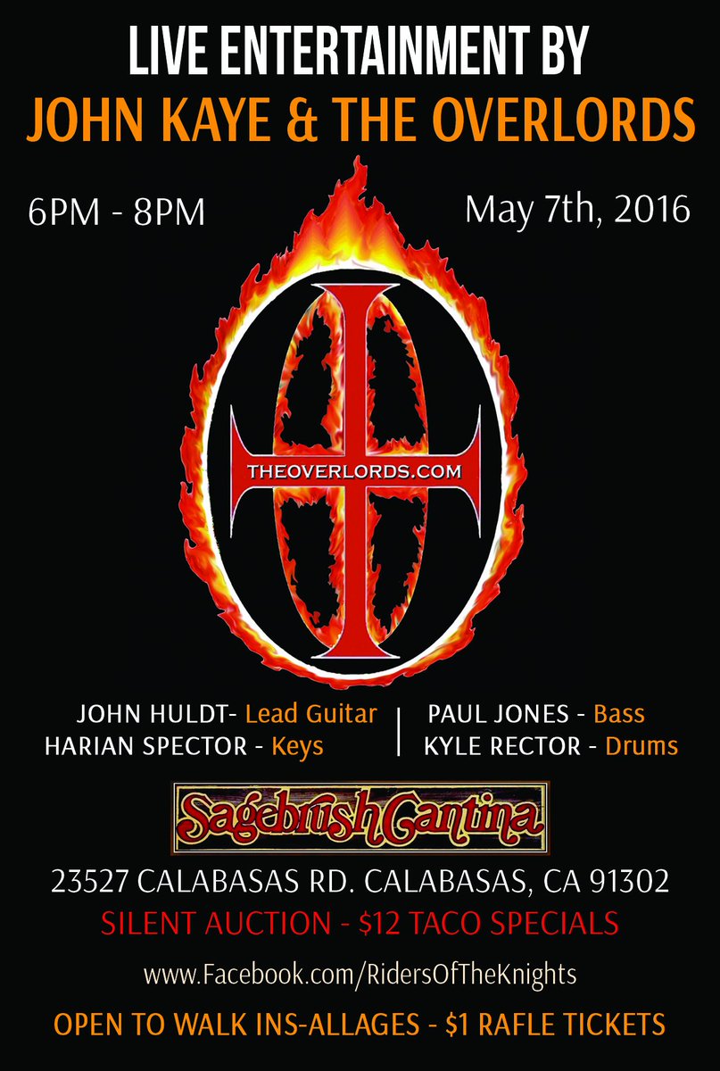 OVERLORDSRock's tweet photo. @926TheBlitz We're playing the historic "1st Annual Knights Of Columbus Poker Run" Saturday May 7th at the Sagebrush https://t.co/12wZrYBjiy