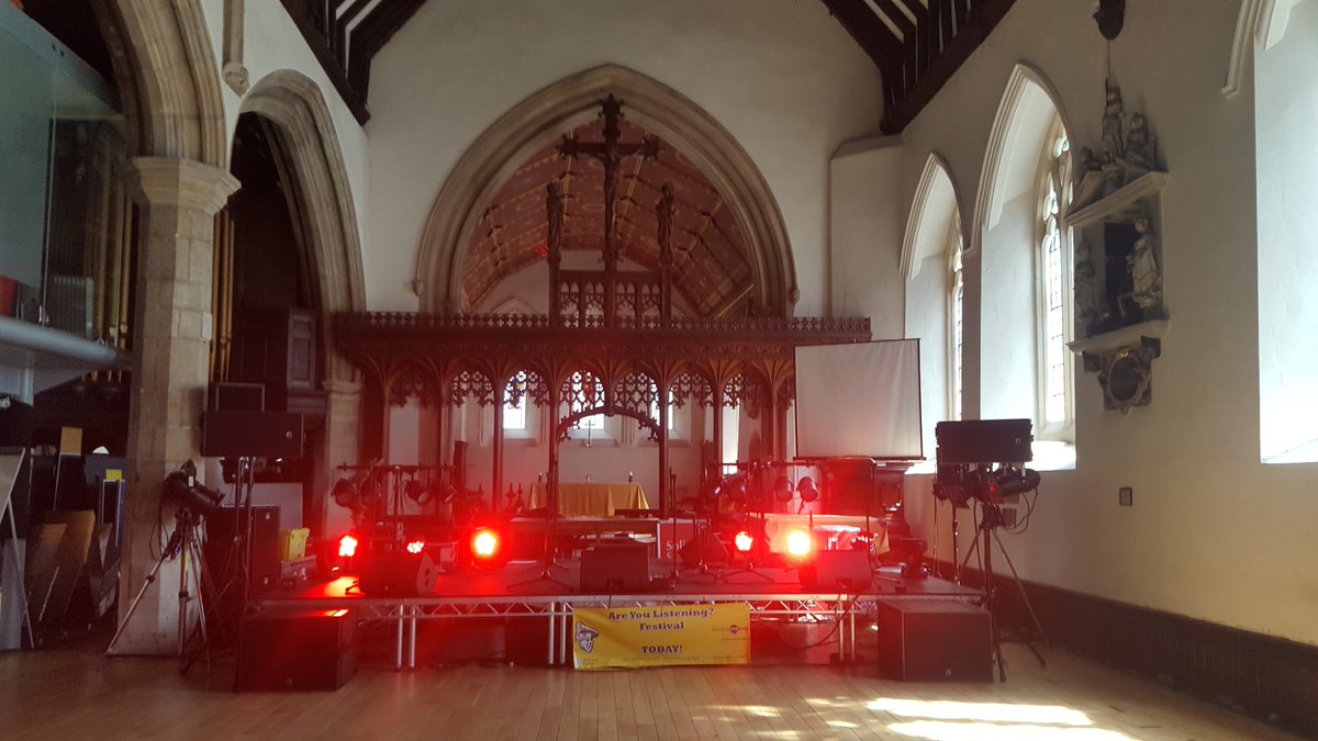 AYLFest's tweet photo. Things setting up at the church going to look great in here tonight! #AYLFest https://t.co/p6JWXVHYZP