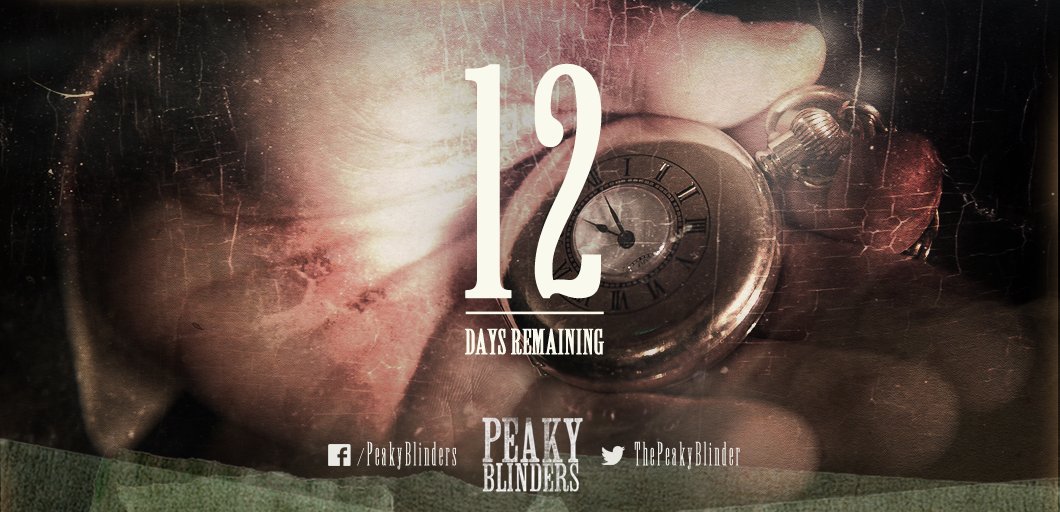ThePeakyBlinder's tweet photo. We're so excited, we're counting down the days. 12 sleeps to go until the new series of #PeakyBlinders! https://t.co/nxKgoxilBa
