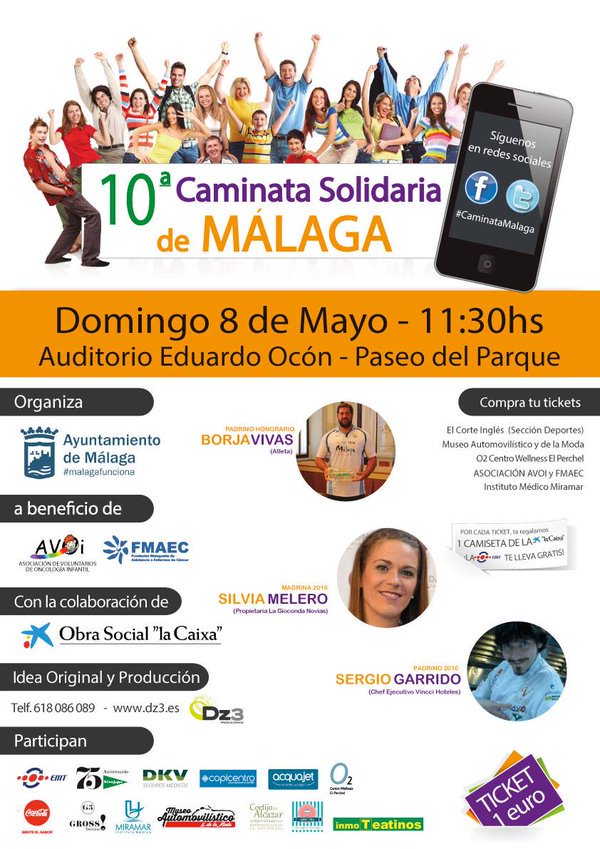 turismodemalaga's tweet photo. El domingo 8 de mayo, toda #Málaga participando en la #CaminataMálaga a beneficio de @asoc_avoi y  @FMAEC Apúntate💪💪 https://t.co/kFmWFiRMeD
