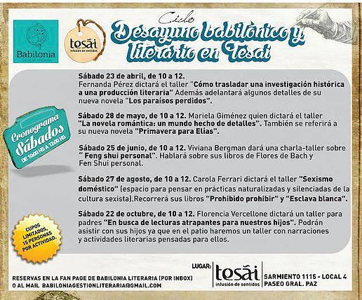 Babiloniagl's tweet photo. Ya arranca el 1er desayuno babilonica en #Tesai.
Hoy Fernanda Pérez a días del lanzamiento de "Los Paraísos Perdidos https://t.co/H5XDKCsdtT