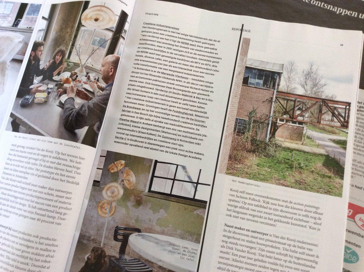 GeraltLammers's tweet image. Mooi stuk over ontwerper @DirkVanderKooij en zijn studio op 'nieuwe creatieve hub' @Hembrug @volkskrant #zaanstad