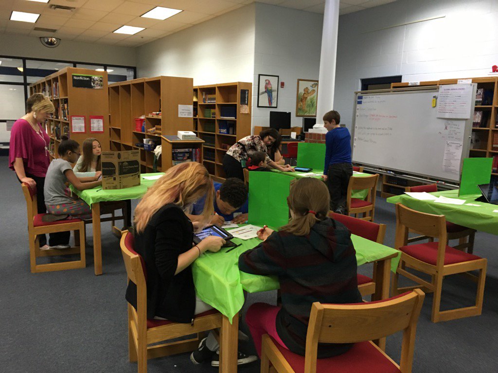 Green screen storytelling with Mrs. Toler &amp; Mrs. Greenfield.