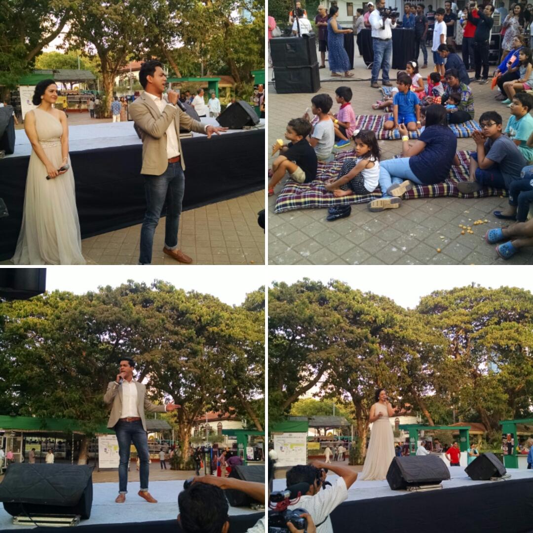 Some happy tots caught Meher Mistry and Varun Narayan as Belle and Gaston this evening at #SCBMumbai!