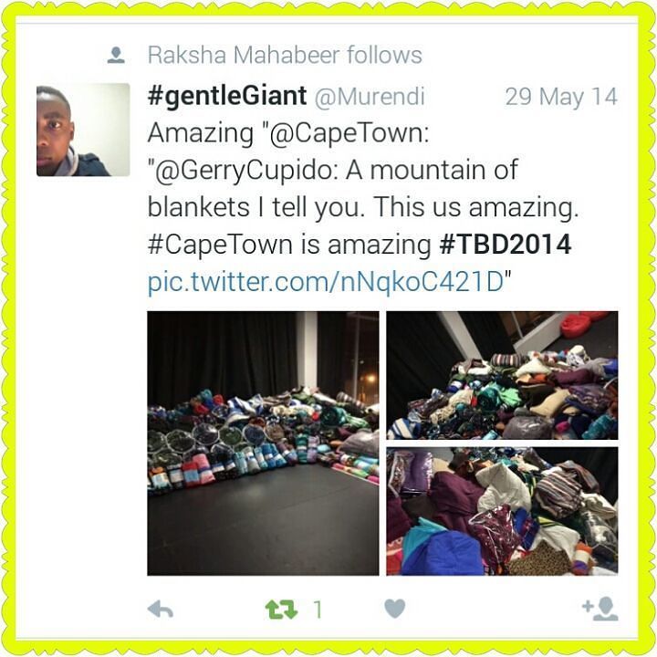 TBDAfrica's tweet photo. Cape Town #throwback #tbt to #tbd2014 aka #twitterblanketdrive for #socialgood @tbdsouthfr… https://t.co/5uHxyL23hC https://t.co/4teh3wmBFa