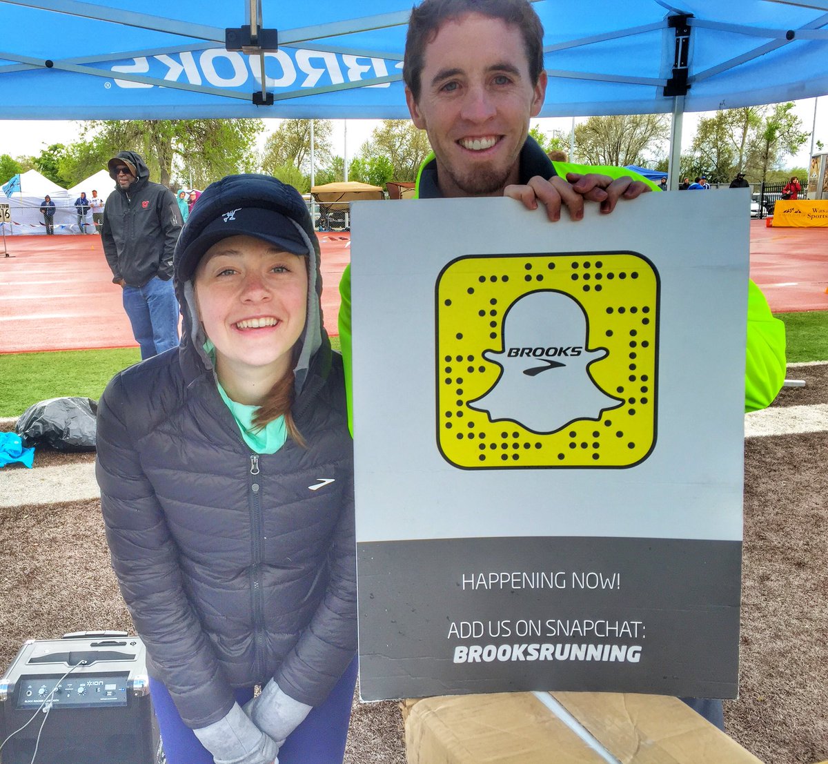 davistrackandxc's tweet photo. Thanks to Brooks Running for giving out some sweet swag! #brooksrunning #davisinvite @brooksrunning https://t.co/8hFTXqG6BF