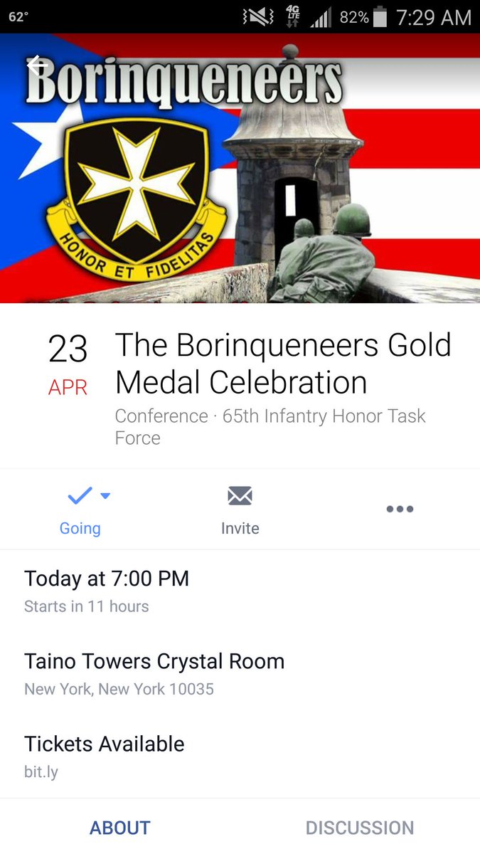 Tonight, 7pm, #65thInfantry #Borinqueneers GoldMedalCelebration CrystalBallroom #TainoTowers bit.ly/1S8Ws8W