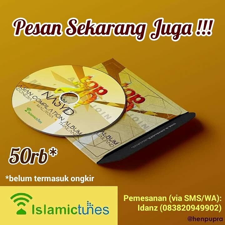idanz_Official's tweet photo. Asian Compilation Album Islamictunes Top20 nasyid Asia @mqfmbandung @infonasyid @DuniaNasyid @kabarnasyid #order https://t.co/H2Gmfv8mxX