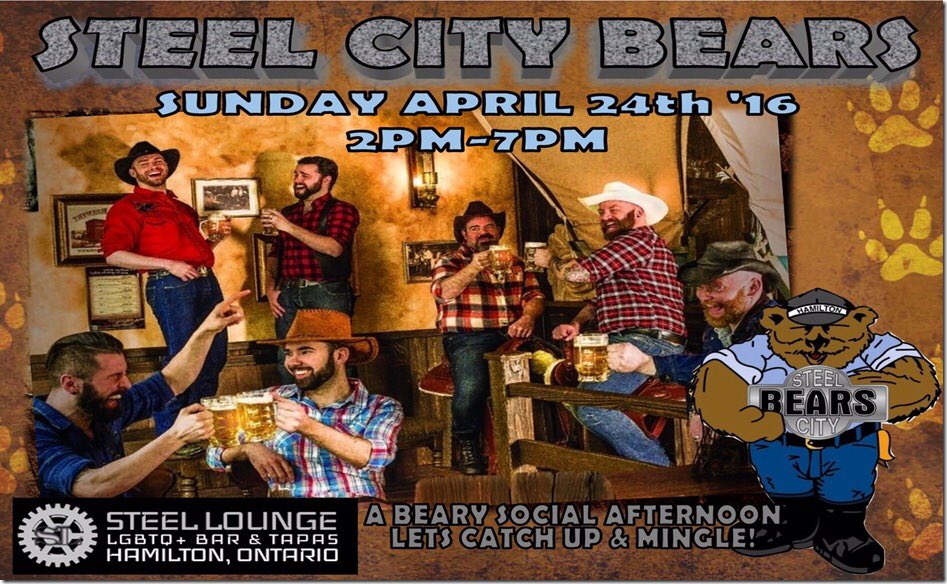 Hope to see u all this Sunday April,24th at Steel City Bears Meat by <a href="/SteelCityBears/">Steel City Bears</a> at <a href="/steel_lounge/">Steel Lounge</a> , in Hamilton.