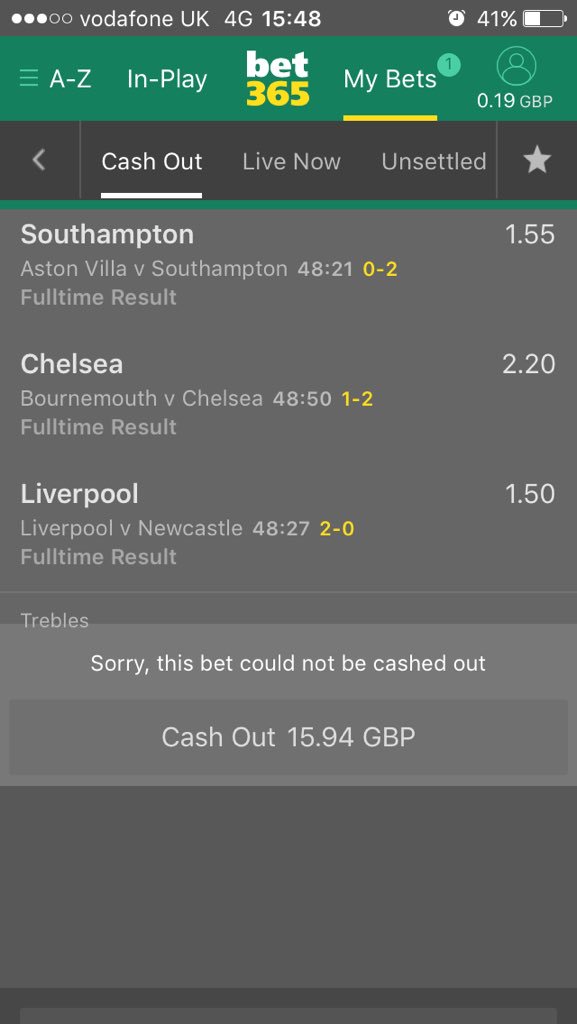 Leftfootdynamo's tweet photo. @bet365 @fluff_LCFC I tried mine at half time and even at start of second half.For a betting company they're useless https://t.co/IgGg5r1V0Q