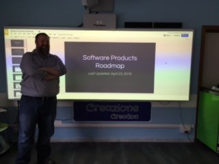 TLCforUKI's tweet photo. Verlin presenting to #Promethean Ambassadors in Italy on the #ActivWall @EmanueleeeM https://t.co/H26fPyTGCY