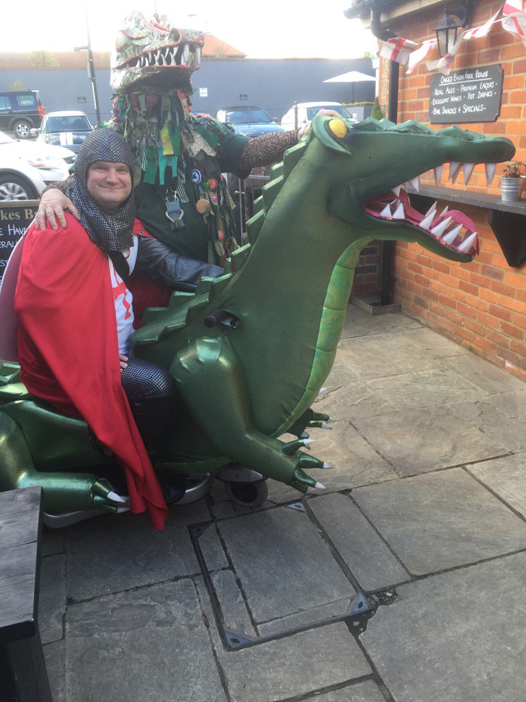 Came across two dragons at <a href="/oakesbarn/">Oakes Barn Partners</a> this afternoon with St George in <a href="/ourburysteds/">Our Bury St Edmunds</a>