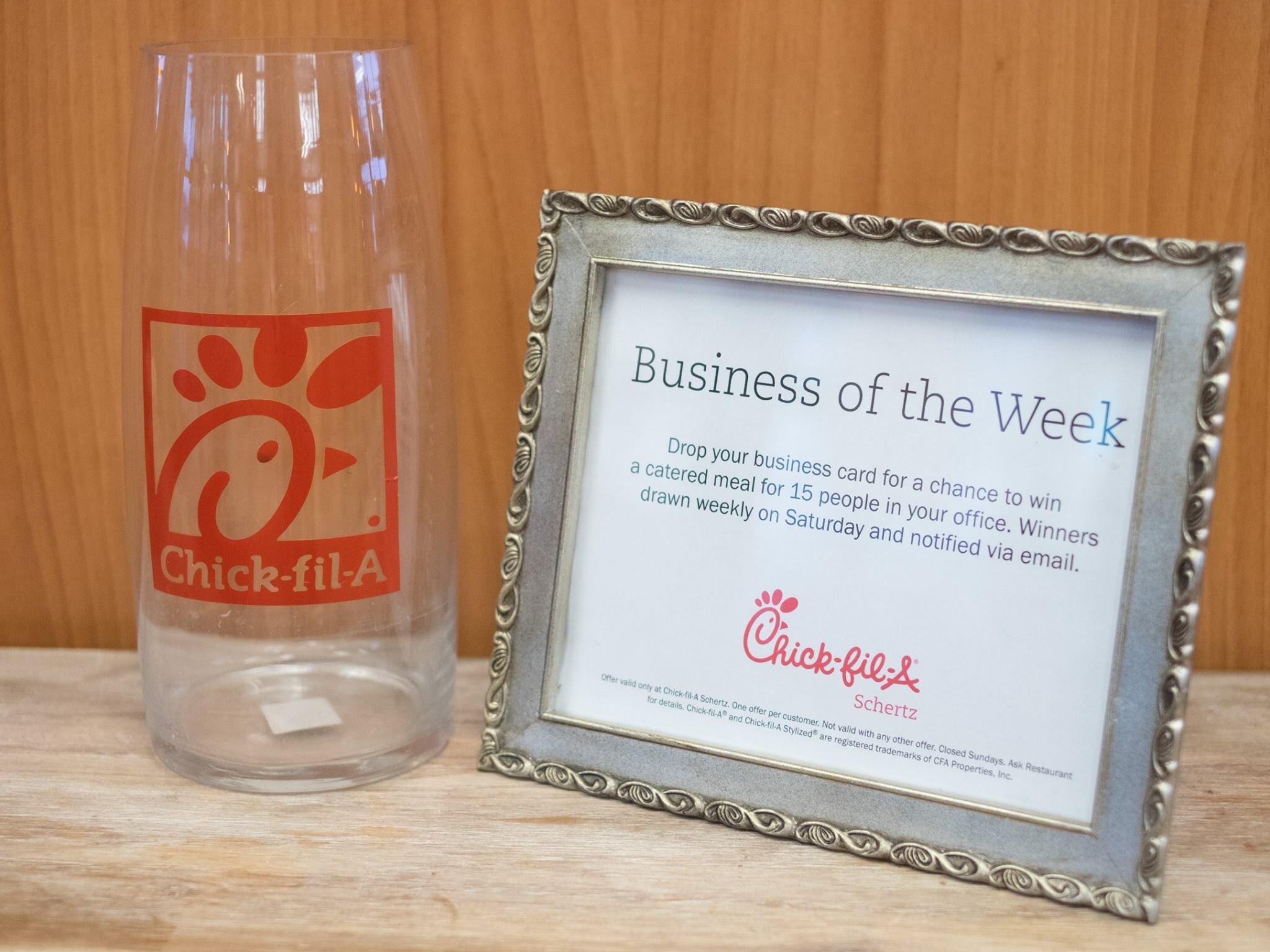chick fil a schertz on twitter drop your business card in for a