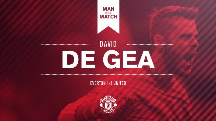 ManUtd's tweet photo. It was close, but @D_DeGea just pipped @AnthonyMartial to the Man of the Match award. Thanks for voting! #DaveSaves https://t.co/p4OqA23kY4