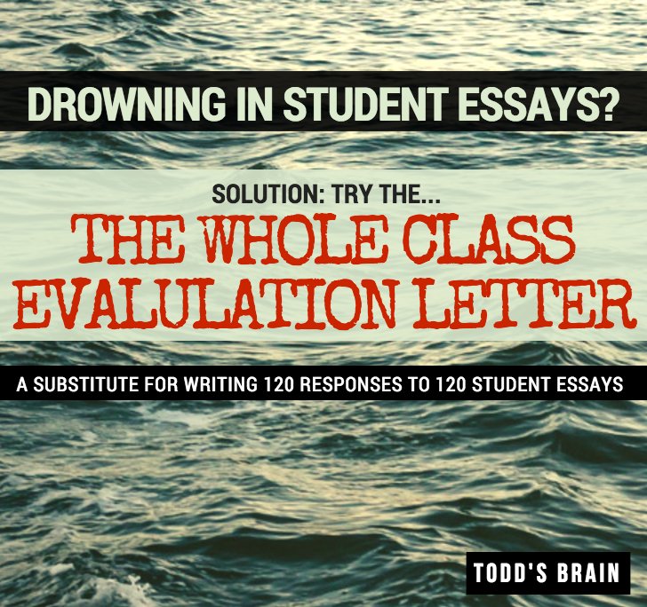 finleyt's tweet photo. Student essay overload? Solution: Single Letter To The Class! https://t.co/IbxNHwEmW5 #ncte #edchat #engchat https://t.co/LwKXvPr4P9