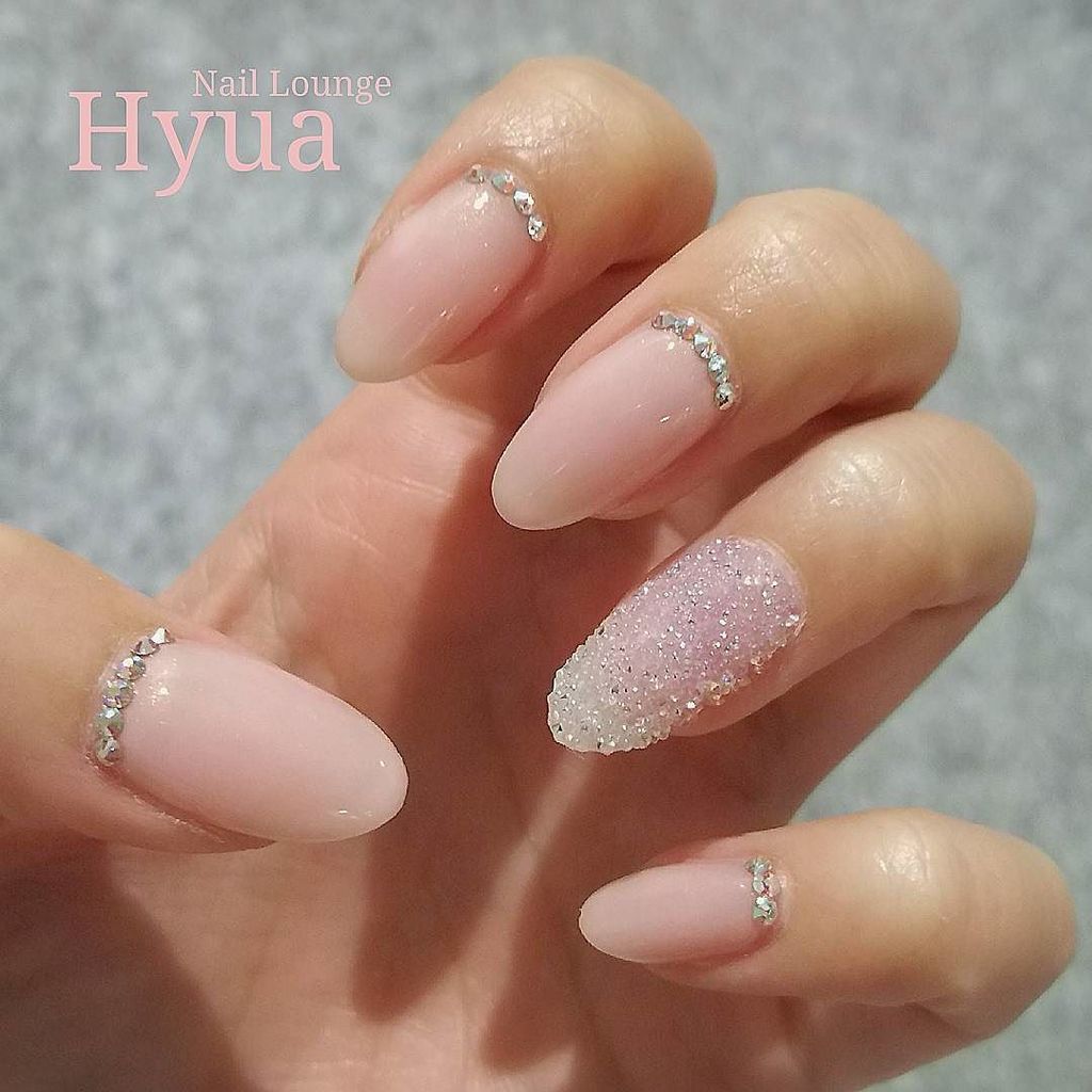 Nail Artsy Fartsy Akane Shimamoto My Nails 明日は大事な日なので キラキラをプラス ネイリスト オーロラ スワロフスキー スワロフスキーピクシー ネイル およばれネイル ブライダルネイル ネイル
