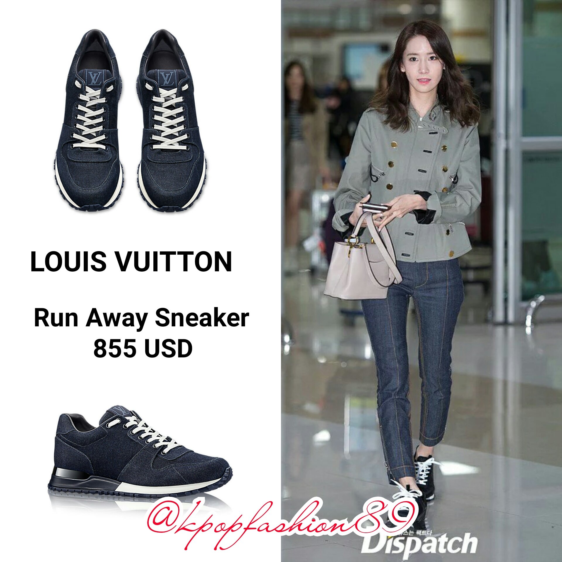 airport_fashion ಮೇಲೆ X: 160423 #Yoona #SNSD LOUIS VUITTON: Run Away Sneaker   #airportfashion  / X