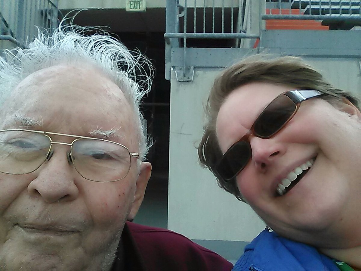 merriewinfrey's tweet photo. Dad & I are ready for some #VTSpringFB! #ThisIsHome https://t.co/HhmdGM8AKQ