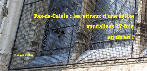 tprincedelamour's tweet photo. L'#église St Martin, Pas de Calais, a du grillager ses #vitraux, vandalisés 17 fois en 1 an!
#TousUnisContrelaHaine https://t.co/1HZV85KbwG