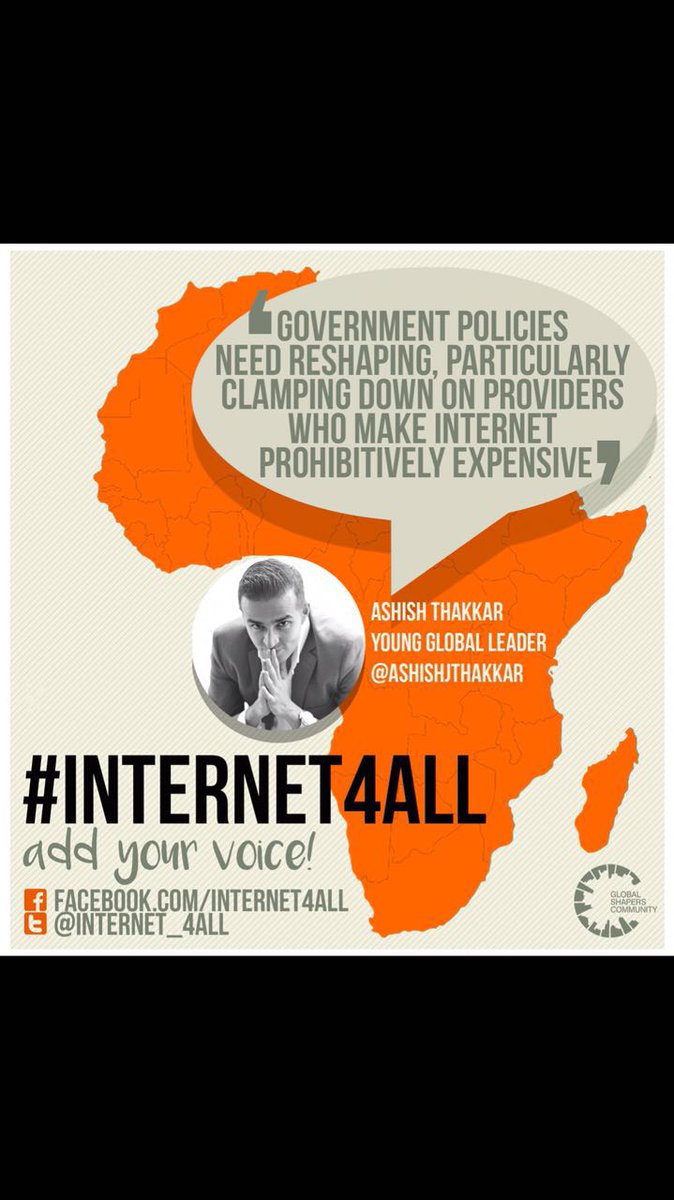 Internet_4All's tweet photo. Words of wisdom by @AshishJThakkar . Imagine th accessibility Africa would have w better policies! #Internet4All https://t.co/rye4J27z1u