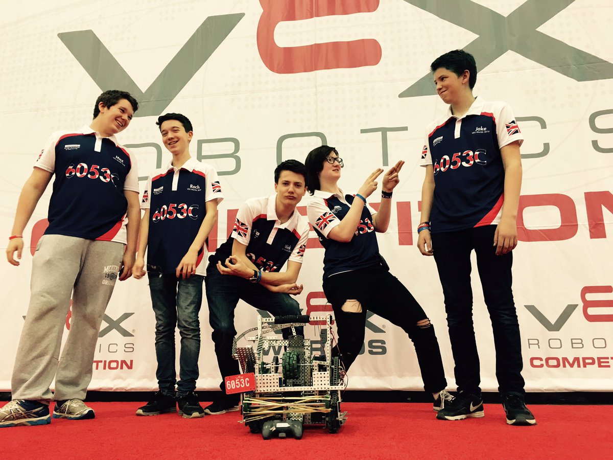 JonTDesignTech's tweet photo. A huge thank you to everyone that made it possible for @highgate1565 @6053B &amp; 6063C to compete in the #VEXWorlds2016 https://t.co/h6TAToNNnL