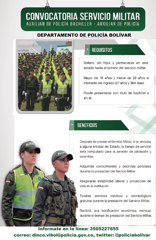 Departamento de Policía Bolívar tweet media