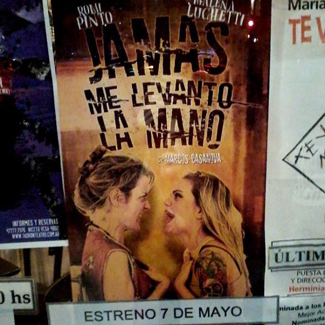 malenaluchettis's tweet photo. QUÉ EMOCIÓN DIOS 🌟💥💃 se viene JAMAS ME LEVANTO LA MANO la obra que protagonizo con @romipinto en @TadronTeatro https://t.co/UdLZbmEIFZ