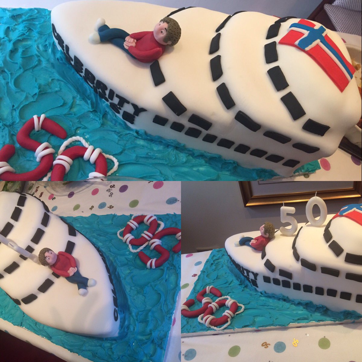 TLRKitchen's tweet image. Cruise ship cake #cake #cruiseship #norway