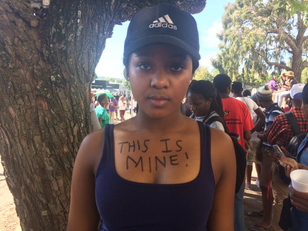 zellieimani's tweet photo. The protests were mainly orchestrated by #Chapter212, a movement against rape culture at Rhodes #RUReferenceList https://t.co/40pruwyW0C