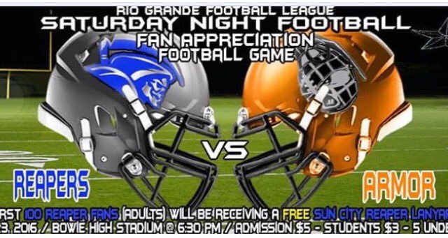 El_PasoArmor's tweet image. Game day!! #BeatTheReapers #EPFootball #ArmorNation