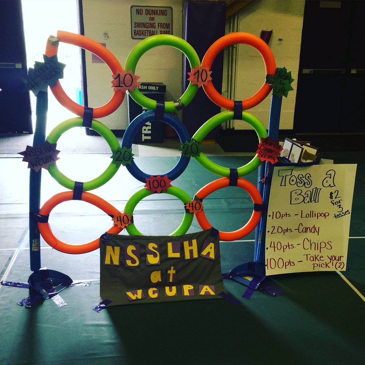 Check out our "Ball Toss for a Treat" game at Relay for Life!!