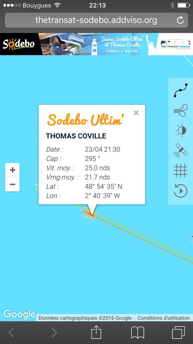 vesnaud's tweet photo. #TheTransat : suivez le prologue des #Ultimes sur la carto @Sodebo_Voile https://t.co/AeUKNZwUTT https://t.co/wYrG0hz0cR