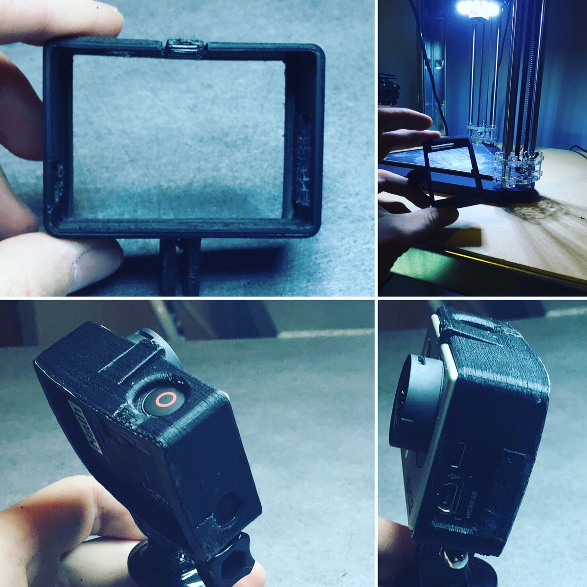 ngcreation's tweet photo. First 3D printed #GoPro case with #uDelta #3Dprinter from @emotiontech in our #fablab ! https://t.co/ujpbr9odKe