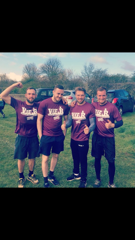 Benmoulds's tweet photo. Done the war 10k today 1hour 20mins proud moment @DaviesR27 @Brett_Ba darren collins👍💪 https://t.co/AJB3f4XZPM