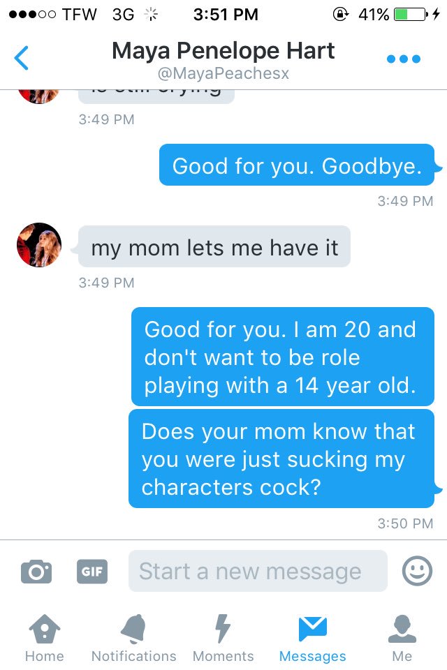 MadeOfPerfect's tweet photo. ||@MayaPeachesx #Blocked. Don't hop in my DMs. Read my tweets first, I am obviously mated to @WeirdLilBird. https://t.co/NigU83eZSD