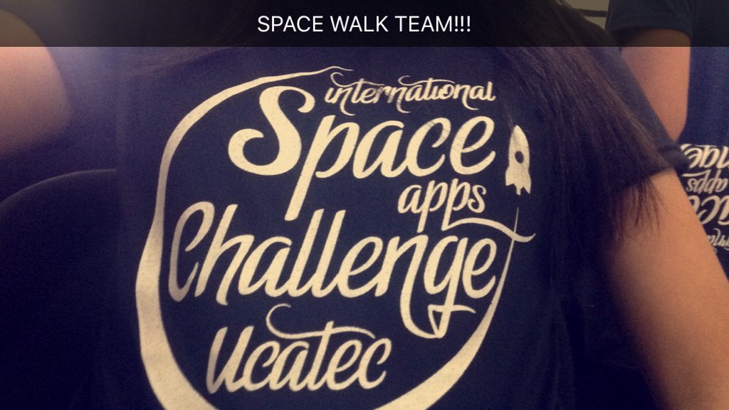 Aremonsu's tweet photo. #SpaceAppsUcatec #SpaceAppsChallenge @NASA
Cochabamba Bolivia! 🇧🇴 #SpaceWalkTeam ✌🏼️ https://t.co/Zfrs6pIJrw