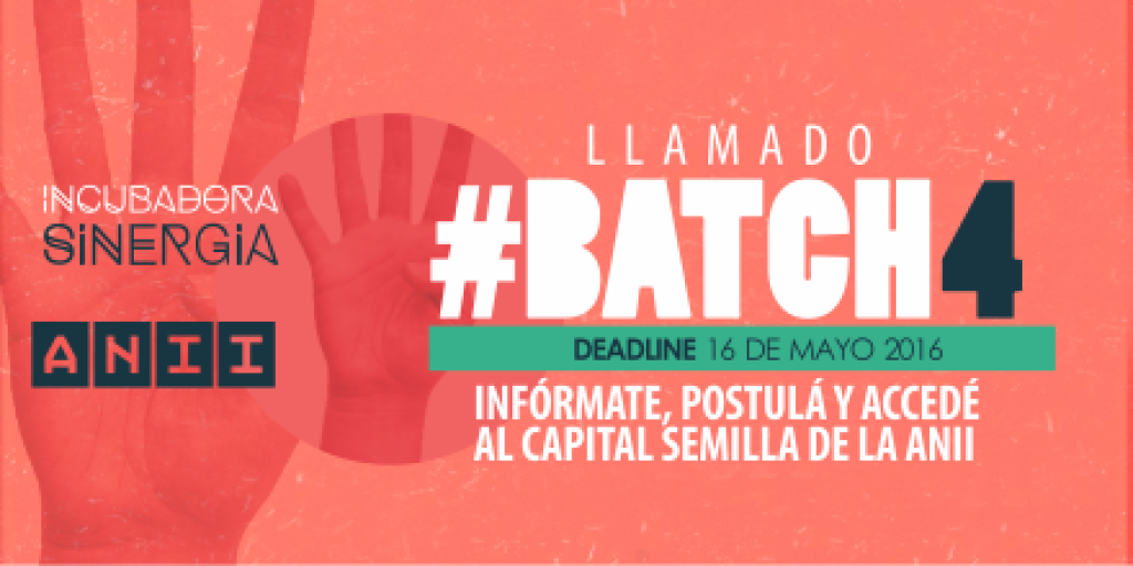 Sinergiadora's tweet photo. Buscamos emprendedores! #LlamadoBatch4 Más info en https://t.co/GKetppuq8O https://t.co/ZhonEMtLTZ