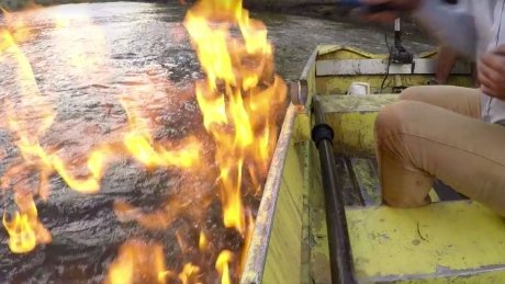 CBCNews's tweet photo. Australian MP sets river on fire, blames nearby fracking https://t.co/zRsf7ZMCaK https://t.co/M2s06eDomx