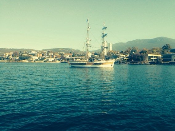 Beautiful day for a sail. Derwent river Tasmania
