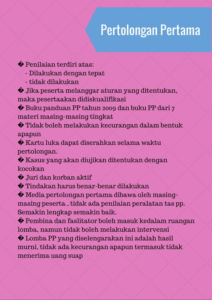 Ini JUKLAK JUKNIS utk PERTOLONGAN PERTAMA