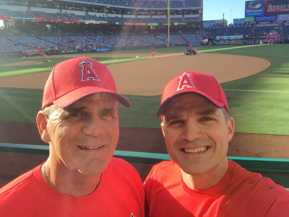 DrJimHamilton's tweet photo. After a day of teaching at #CBCOC, an #Angels game with my dad. Wish my boys were here. https://t.co/rl6mDB7cnn