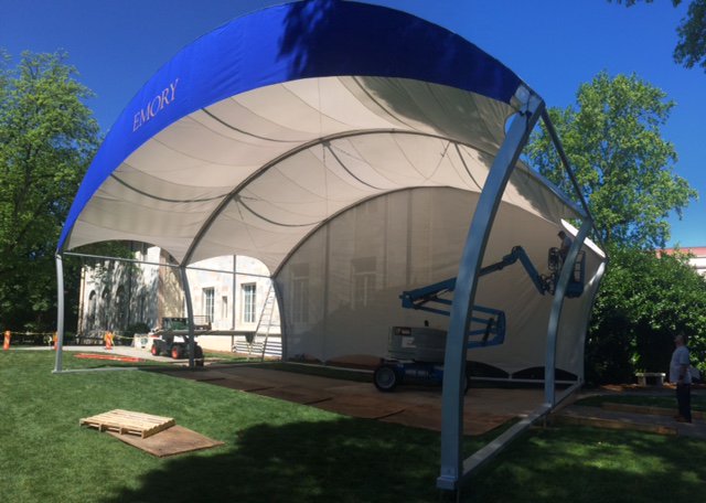 EmoryGraduation's tweet image. The Quadrangle transformation has begun!  Only 16 days to go... #Emory2016