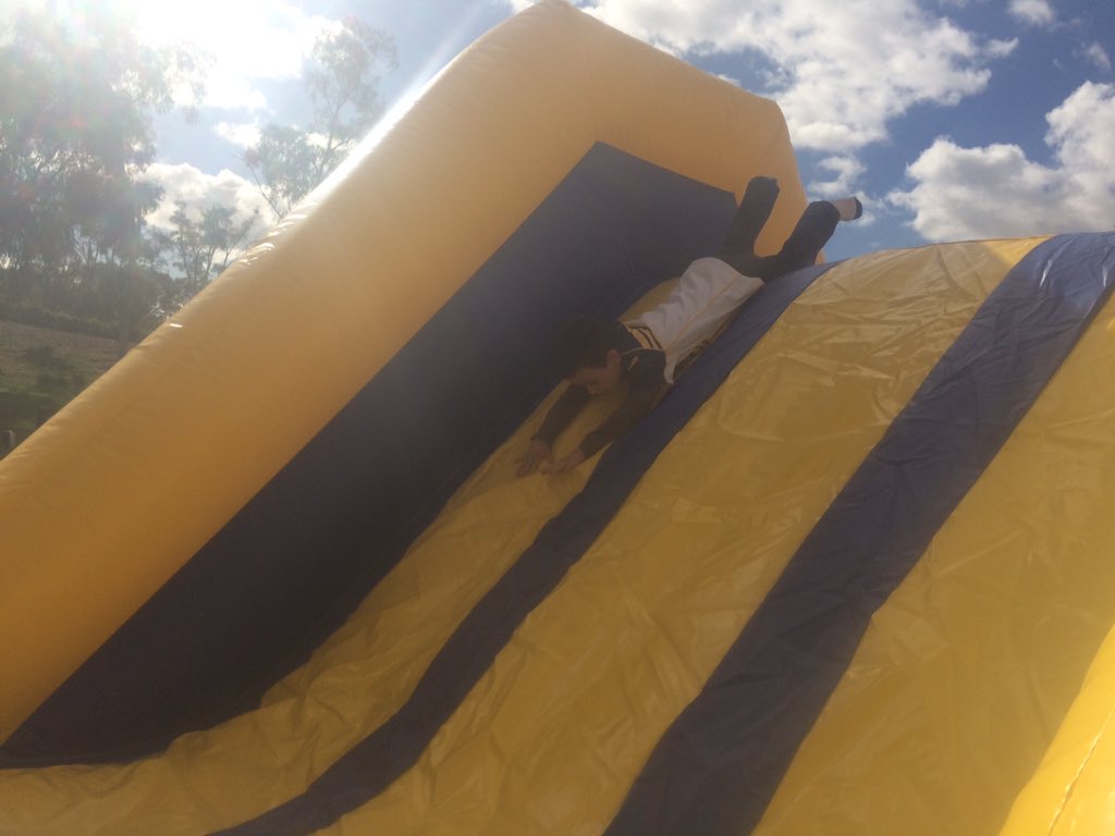 Loving the new <a href="/BrumbiesRugby/">ACT Brumbies</a> jumping castle! #brumbiesvcrusaders #AnzacDay #gobrumbies #BRUvCRU