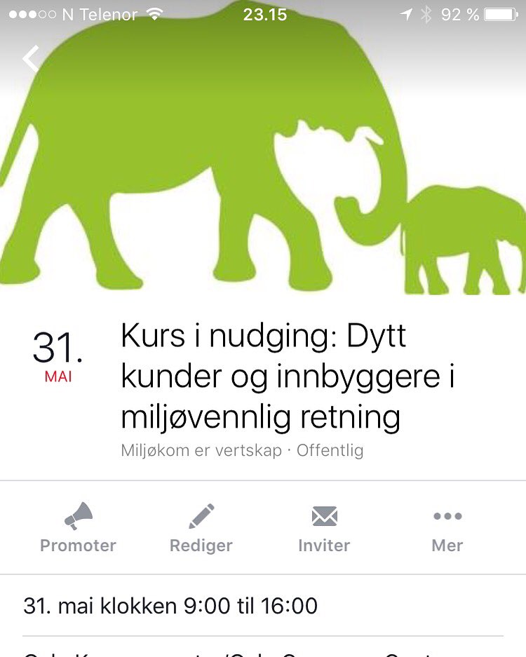 miljomona's tweet photo. Kurs i nudging #kommunikasjon #nudging #atferd #endring https://t.co/7Es6I0em6I