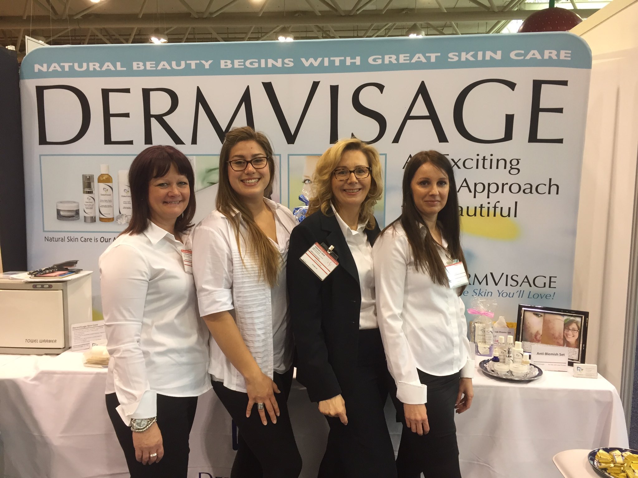 Ursula Eshragi and DermVisage Team at the Estheticians and Spa Show in Toronto, 2016